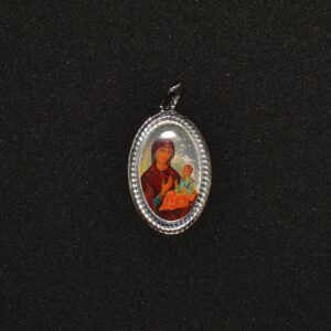 Silver medallion with an icon of the Most Holy Theotocos - Matka